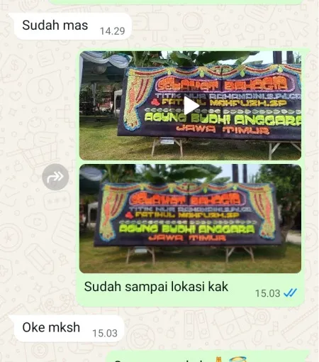 Pengiriman Papan Bunga Bulak Banteng Kenjeran